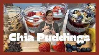 Chia Puddings, 3 Flavors