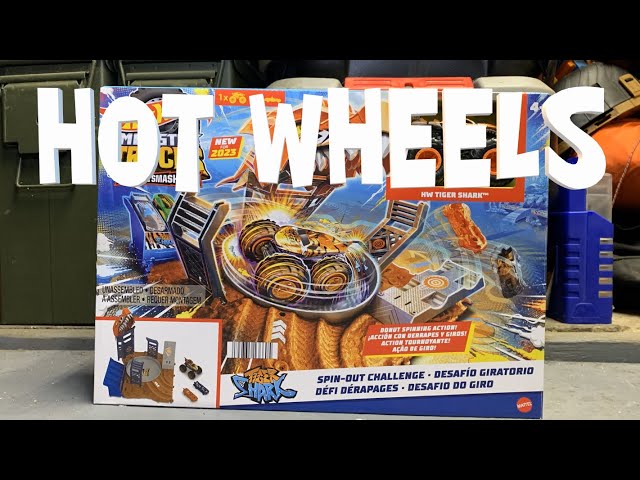 Pista Hot Wheels Monster Trucks Arena Smashers Desafio do Giro Tiger Shark  Mattel - Fátima Criança