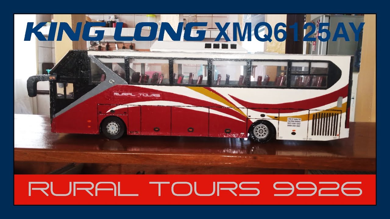 ❤🚌 Rural Tours 9926 | King Long XMQ6125AY (out of cardboard) 📦✂❤🚌