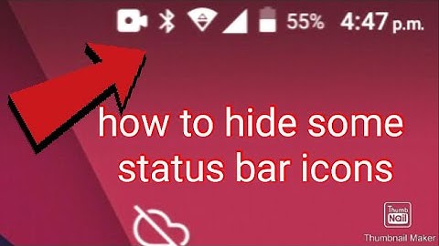 How to hide status bar icons