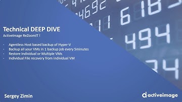 ActiveImage for Hyper-V - Deep Dive