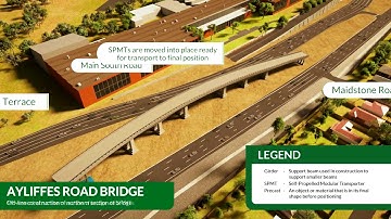 Darlington Upgrade Project Bridge - Ayilffes Road Bridge construction animation August 2018