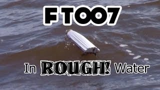 TRCC BOATS - FT007, BIG WAVES, flipping, Over, and OVER! Testing the self righting feature!