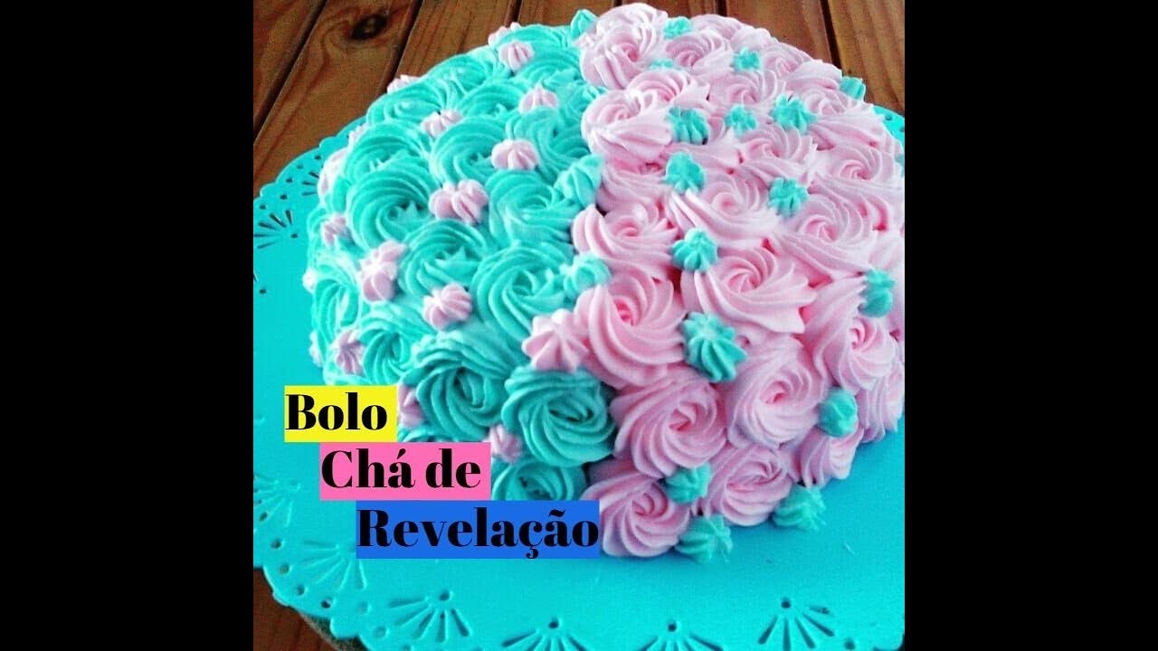 Bolo Cha De Revelacao Com Chantilly Youtube