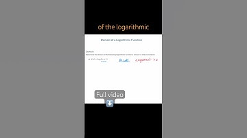 Domain of Logarithmic Functions - 3 examples