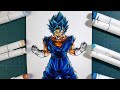 How To Draw Vegito Super Saiyan Blue Step By Step Drawing Tutorial Dragonball Legends 