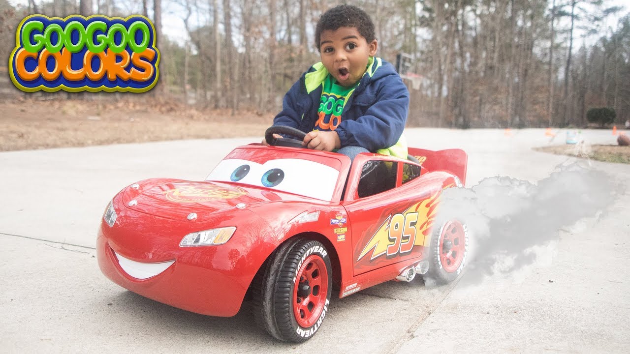 Color Vehicles For Kids, Goo Goo Baby Play Cartoon Racing Car