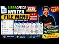 🔥 लिब्रेऑफिस राइटर 2026 | Save, Save As, Version और File Menu के ज़रूरी ऑप्शन