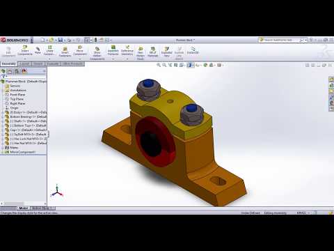SolidWorks Tutorial in Tamil 63 : Mirror Components | Assembly | Solid