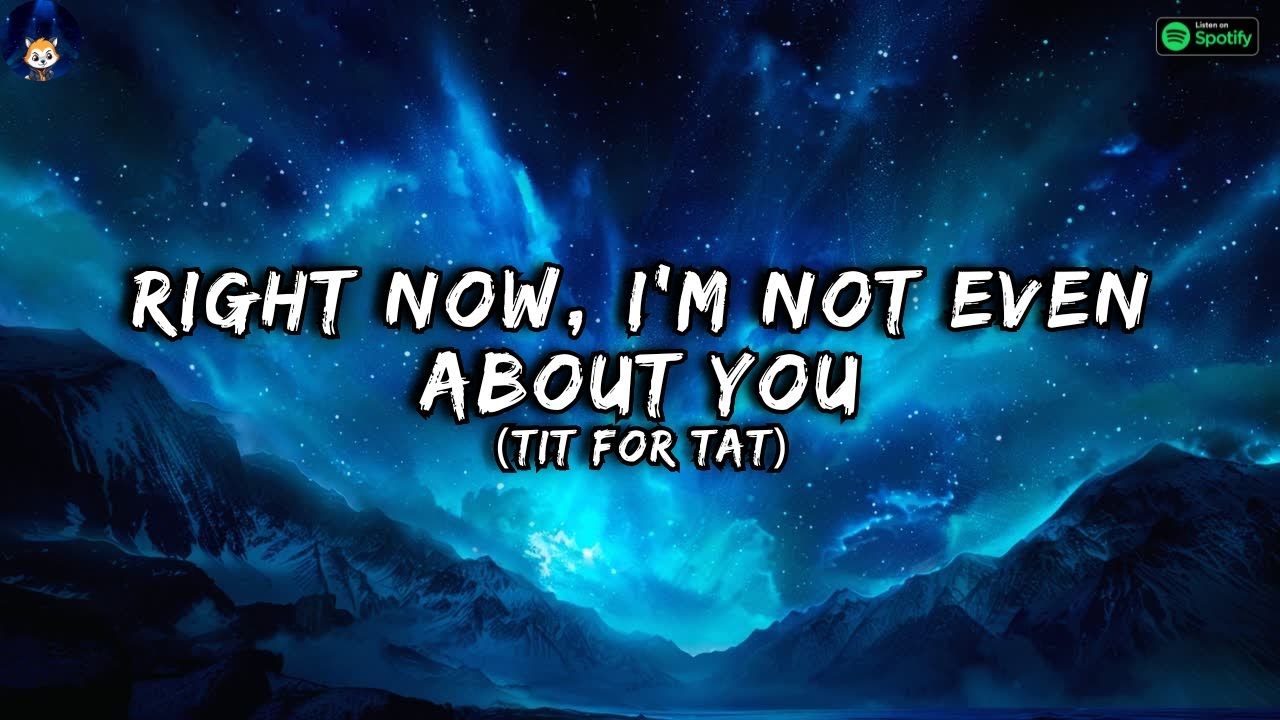 Tate McRae - Right Now I'm Not Even About You| JW VELLY |