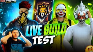 FREE FIRE LIVE GUILD TEST🎯ROOM GIVEAWAY🤯 | FF LIVE TEAM CODE GIVEAWAY || LIVE REACTION FF LIVE