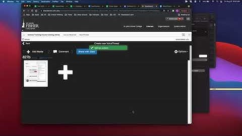 Using VoiceThread in Blackboard