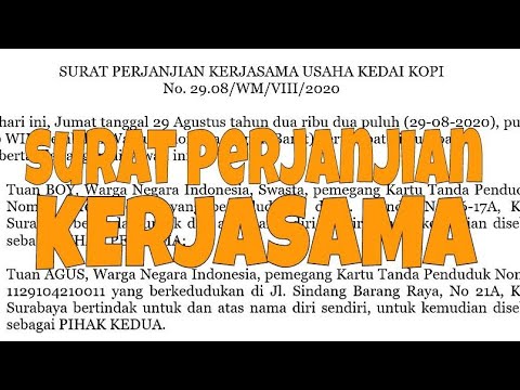 Video: Apakah perjanjian kerjasama bertulis?