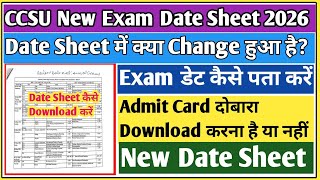 Ccsu Date Sheet 2026 Kaise Download Kare Ccsu Exam Date Sheet Ccsu News Update Today