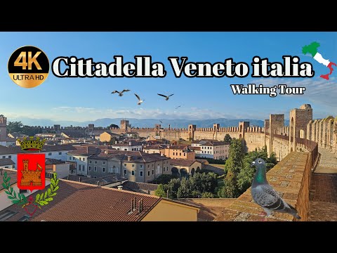 Cittadella Veneto italia |  Walking Tour 4k Ultra HD 60fps