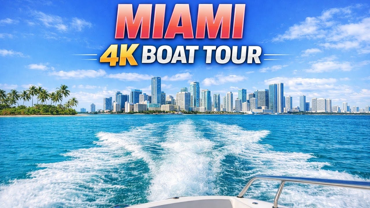 Miami 4K UHD Boat Tour | Skyline & Millionaire Mansions Cruise