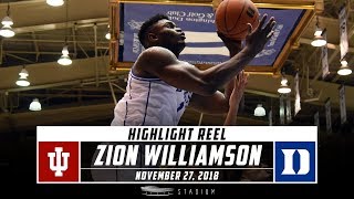 Zion Williamson Highlights: Indiana-Duke 2018 | Stadium