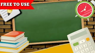 EDUCATION INTRO TEMPLATE | FREE TO USE *no text + no copyright*