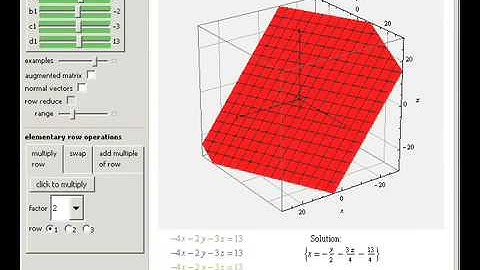 Planes, Solutions, and Gaussian Elimination of a 3*3 Linear System