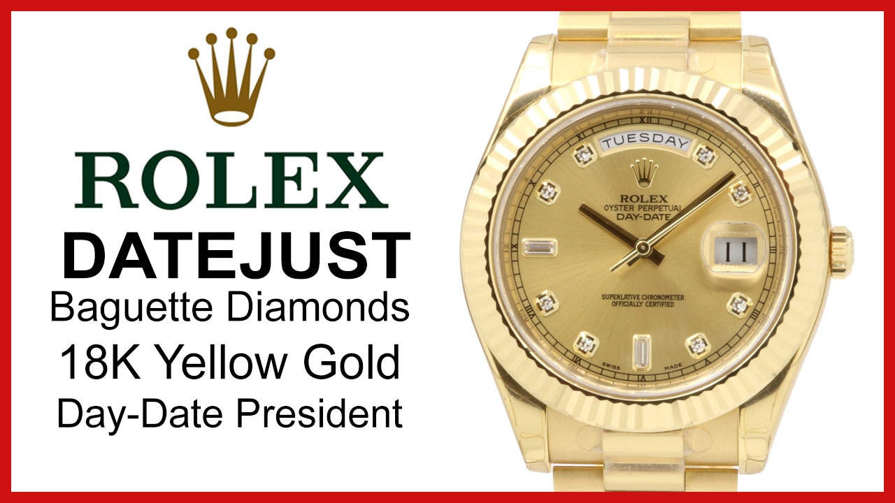 rolex day date president yellow gold