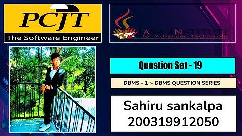 DBMS Question Set 19 | Semester 01 | 1st Year | Java Institute