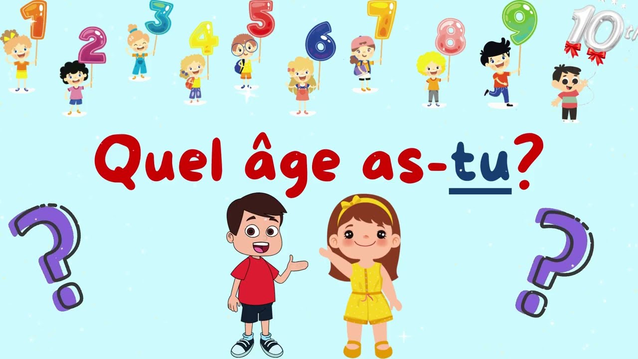 Quel âge as-tu ? How old are you? Song for teaching and learning French.