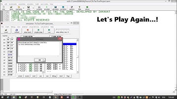 Game Play of Tic Tac Toe in Assembly Language (Intel 8086)