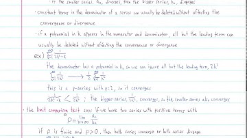 [Calculus] Convergence Tests: Comparison and Limit Comparison