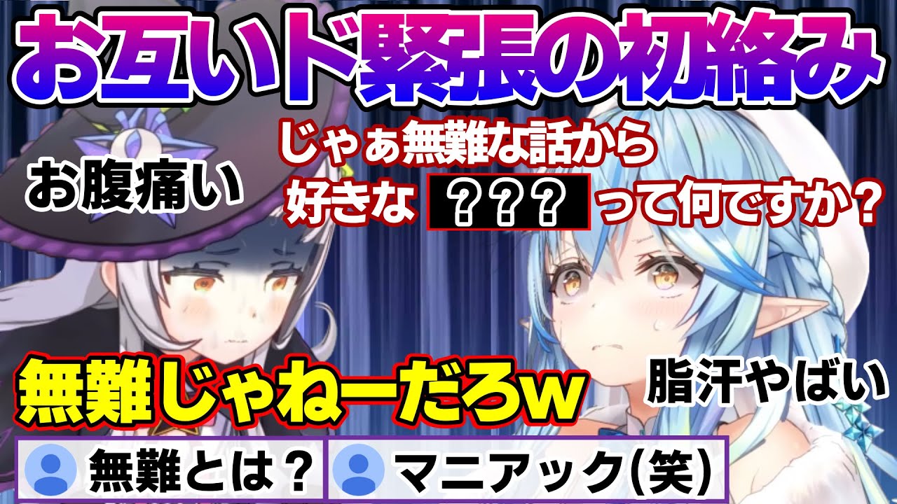 2人っきりで初めて話すため、緊張して脂汗がやばいラミィちゃんとお腹が痛いシオン先輩ｗ【雪花ラミィ/ホロライブ/切り抜き/らみらいぶ/雪民】