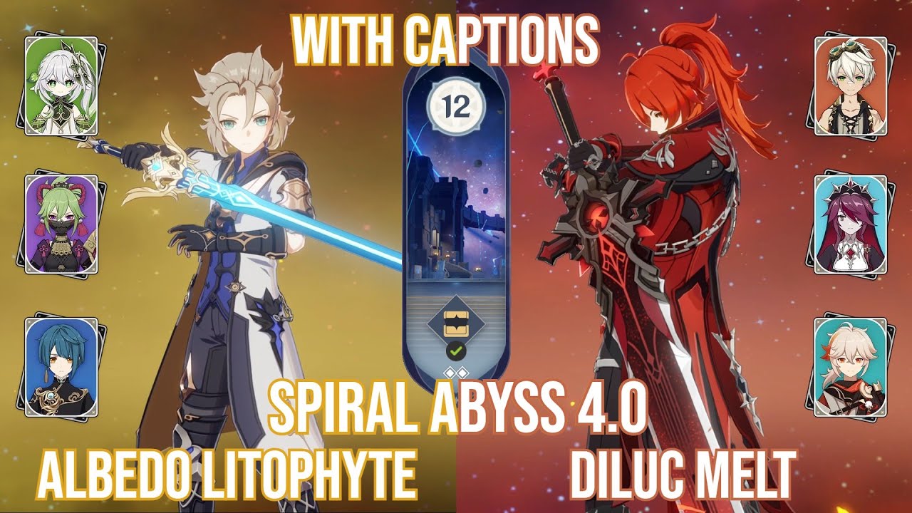 C0 Albedo Litophyte & C5 Diluc Melt - Genshin Impact Spiral Abyss Version 4.0