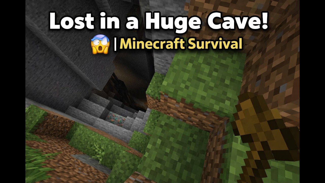 Lost in a Huge Cave! 😱🕳️ | Minecraft Survival