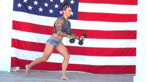 Reverse Lunge with Bicep Curl