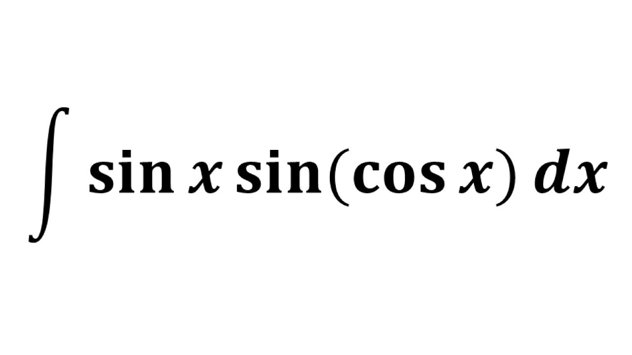 Integrate sin x sin cos x youtube
