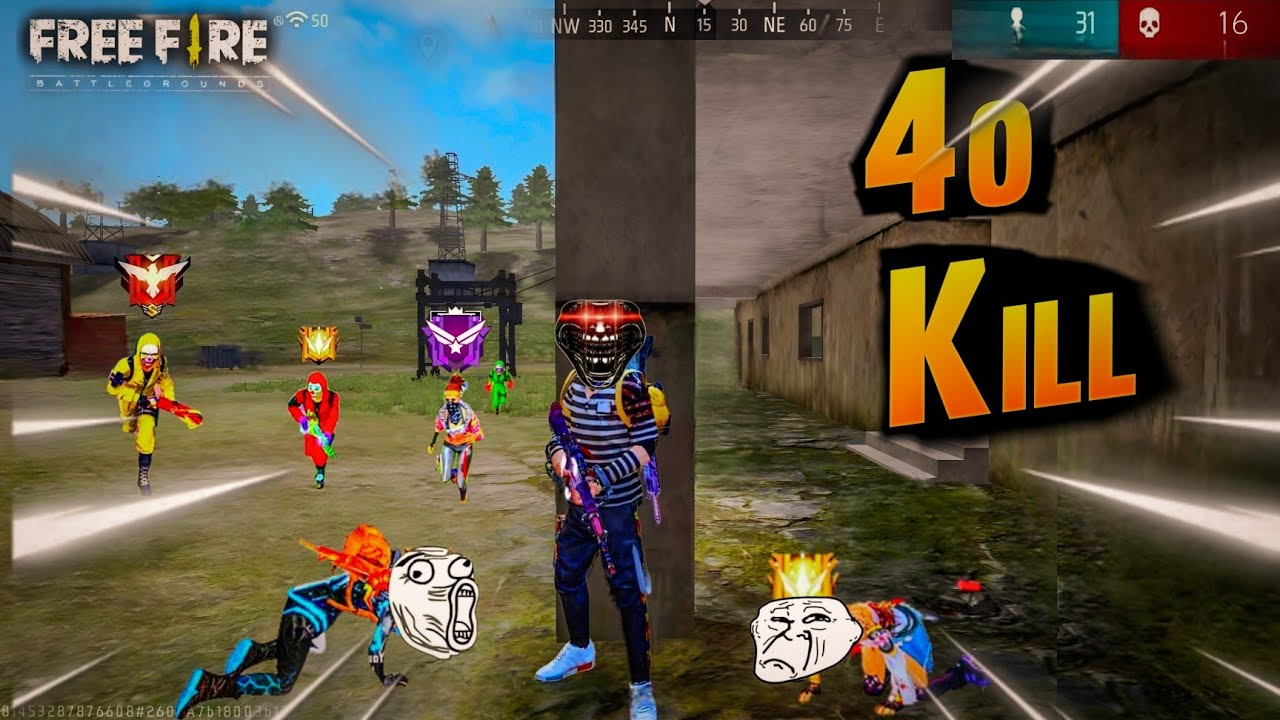 Free Fire Total 40 Kills 🥵 | Br Ranked | Duo Vs Squad Full Gameplay ...