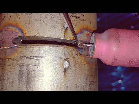 Tig Welding Stainless Pipe / 2G Horizontal Root Pass Keyhole Technique 100A SCH10 Walking The Cup