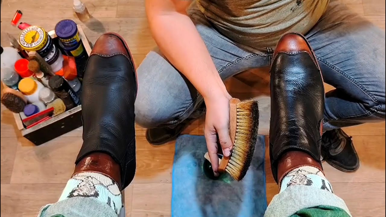 The BEST SHOE TRANFORMATION With ASMR Sounds I Shoe Shining Extremely Satisfying #asmr #satisfying