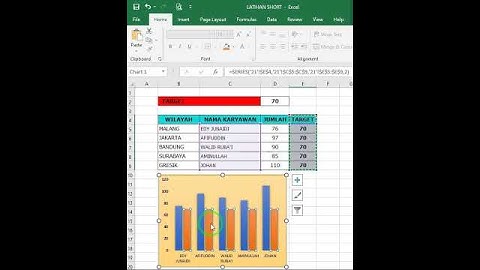 Cara Bikin Garis Target Penjualan di Excel #shorts #exceltutorial #exceltips
