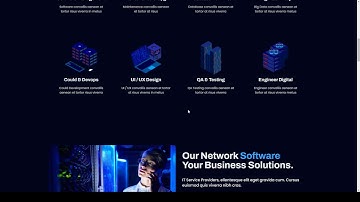 IDea - Technology and IT Network Service Elementor Template Kit blue dark