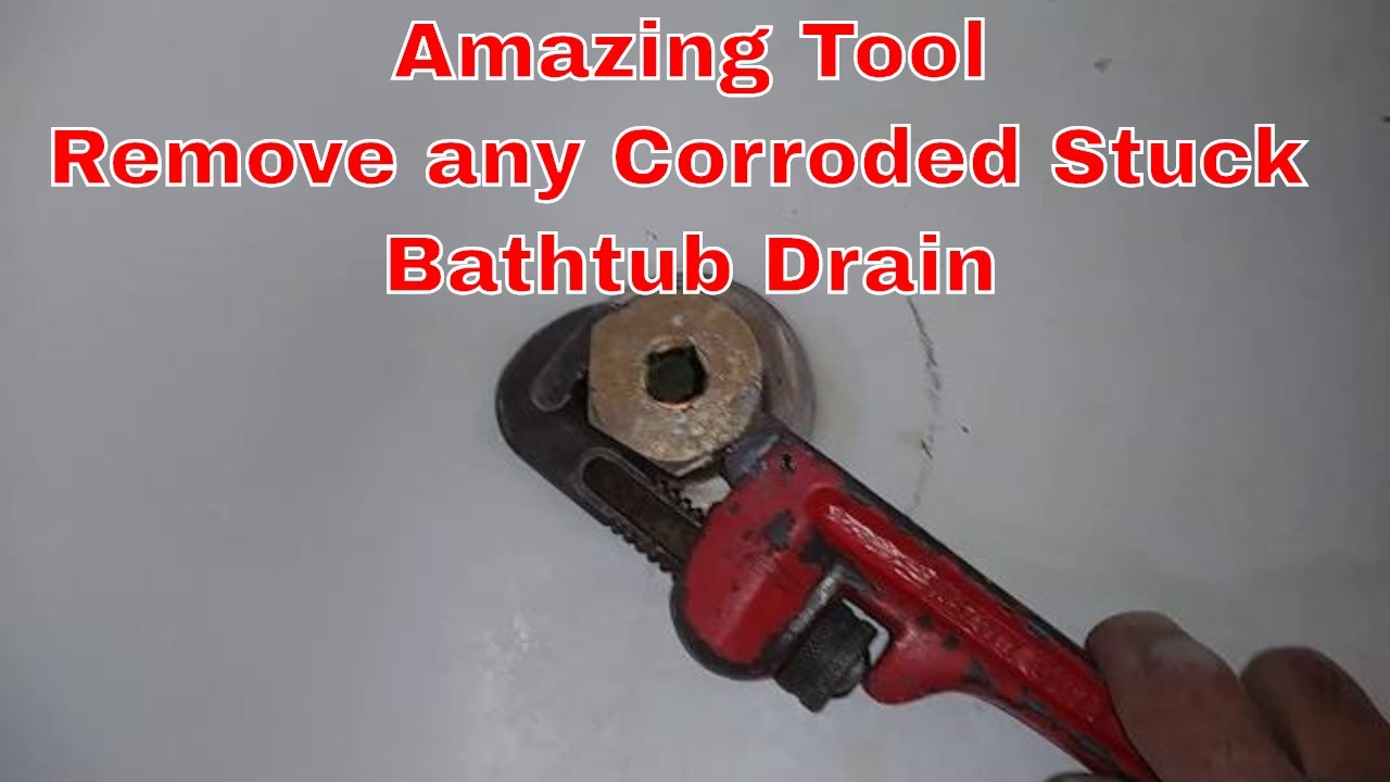 How to Remove an old Tub Drain, Remove an old Rusty - drain extraction -diy  tool 