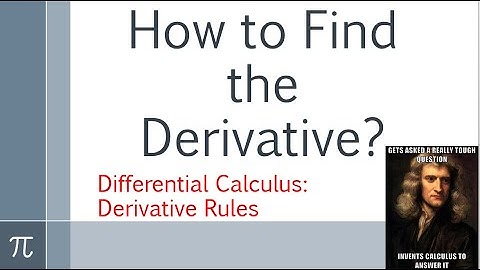 How to Find the Derivative in Tagalog?