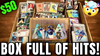 LOADED BOX OF SPORTS CARDS FROM GOODWILL FOR ONLY $50!