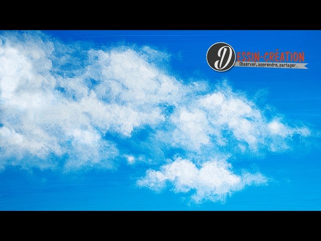 Nuages dans le ciel : exercice de dessin en maternelle