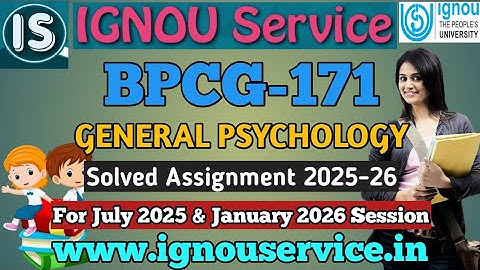 IGNOU BPCG-171 Solved Assignment English Medium 2025-26 For July 2025 and January 2026 Sessions