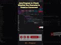 Program of Check Character is Vowel or Constant in Java | #ytshorts #trending #shorts #youtubeshorts