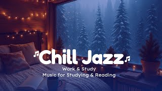 COZY JAZZ &amp; SNOW ❄️ | Deep Sleep &amp; Focus | The Escape... 🤫🛌| POV: IT’S SNOWING OUTSIDE 🥀🌍