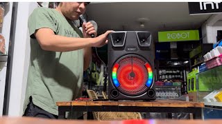 test speaker karaoke robot rb700. kebangetan murahnya. suara musiknya clear joss gandosss😍😍😍