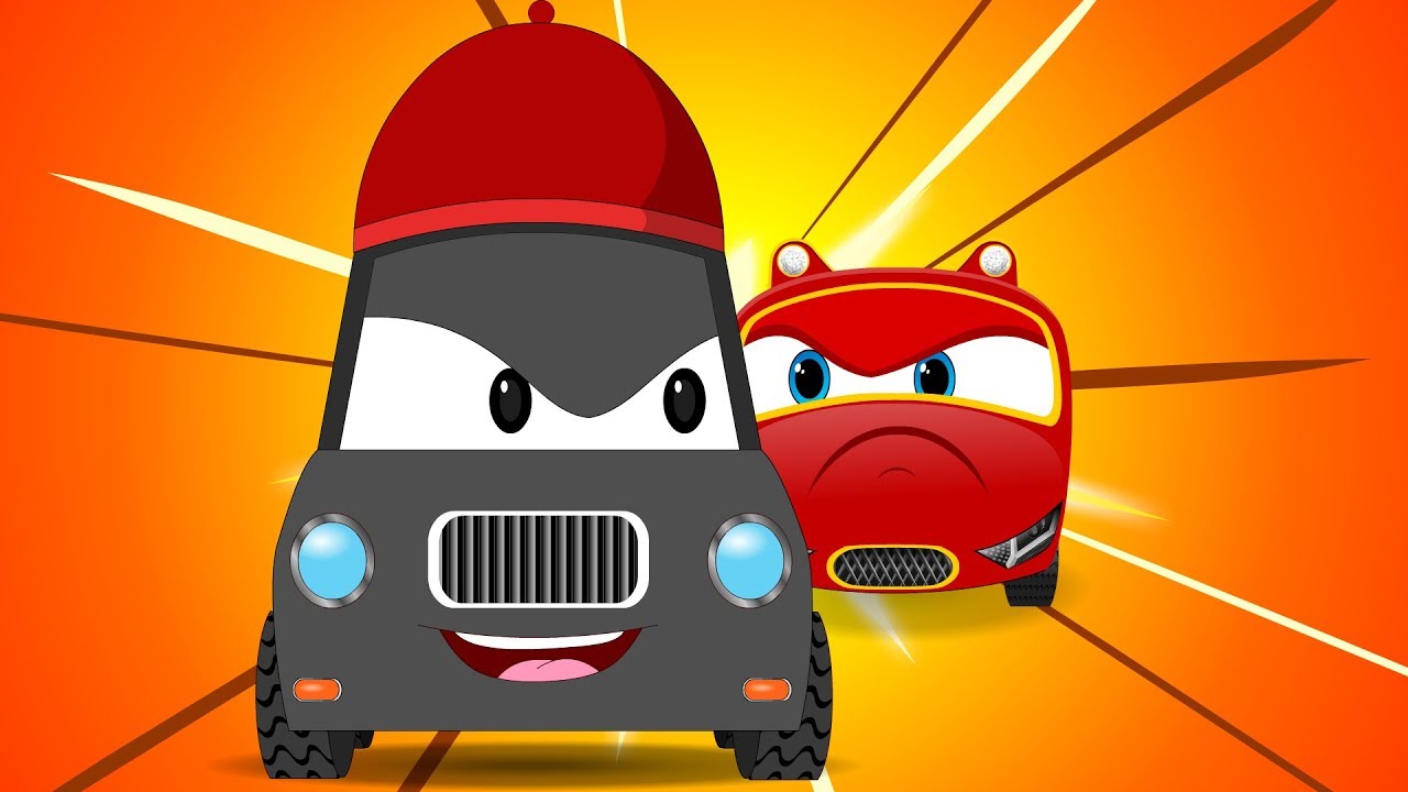 Red SuperCar Baby Rikki Chase Thief Car Kids Cartoon Rhymes & Songs