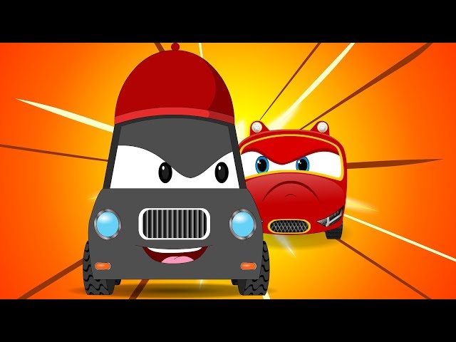 Red SuperCar Baby Rikki Chase Thief Car | Kids Cartoon Rhymes & Songs class=