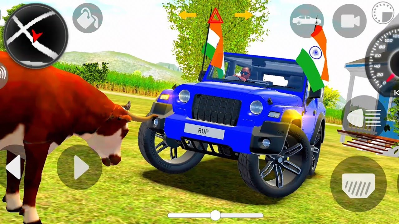 Modified Mahindra Thar😈Games:Indian Blue Thar (Gadi Wala Games) Car Game Android Game 