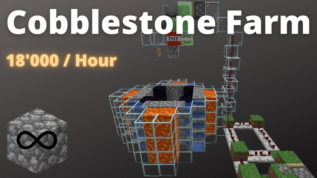 Easy Full Automatic Stone Farm Tutorial Minecraft 1.19 - YouTube